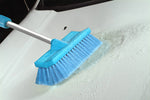 Mr Longarm Car Wash Brush, 10 in Brush Width With Threaded Hole, Blue/Soft Polystyrene Fiber - 0483