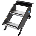 MOR/ryde Entry Step, Gen 2, 2 Manual Folding Steps, Threshold Height Of 25 in To 29 in - STP-201