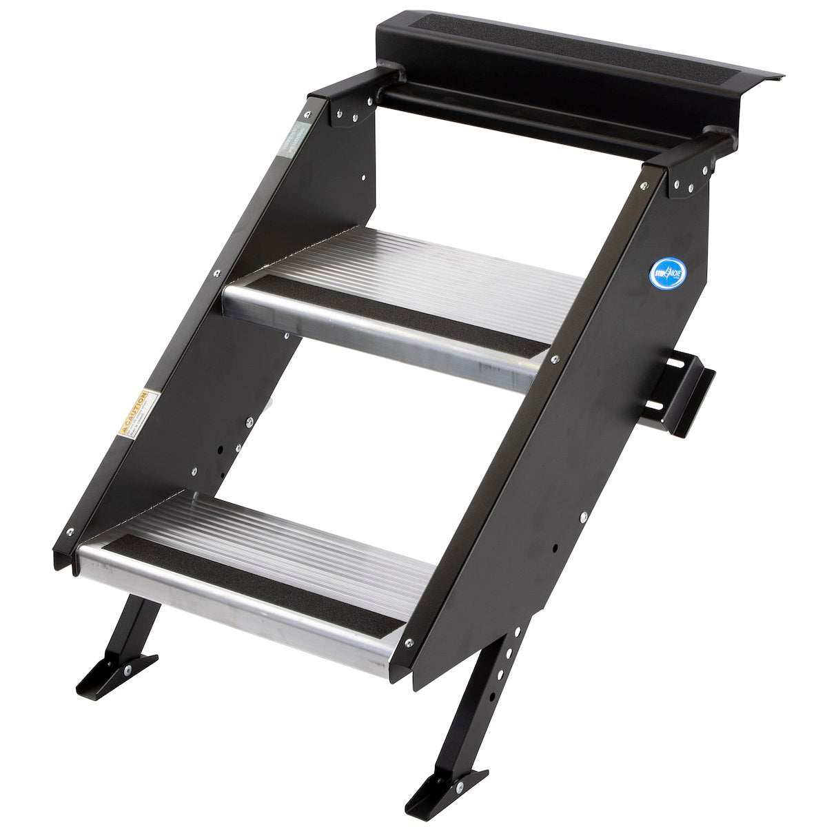 MOR/ryde Entry Step, Gen 2, 2 Manual Folding Steps, Threshold Height Of 25 in To 29 in - STP-201