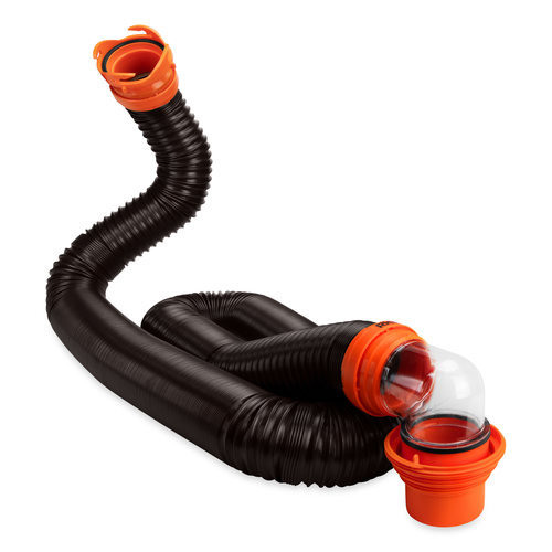 Camco Sewer Hose, 20 ft Hose Length, Black/Red - 43075