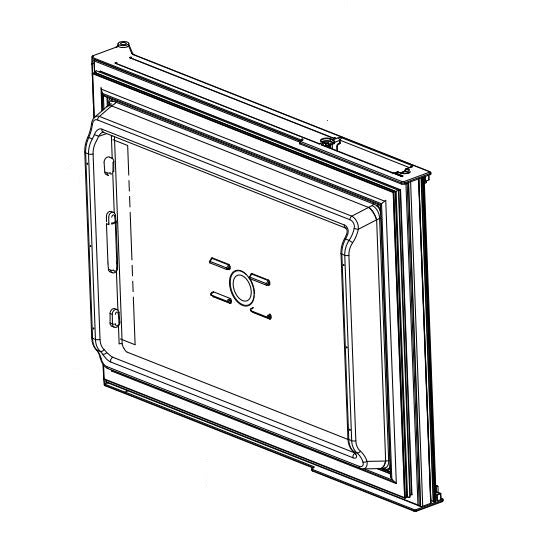 Thetford/ Norcold Freezer Door Assembly, Replacement For Norcold N7/N8/N10 Polar Series Refrigerators, Black - 50829