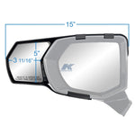 K-Source Exterior Towing Mirror, Black, Set of 2 - 80950