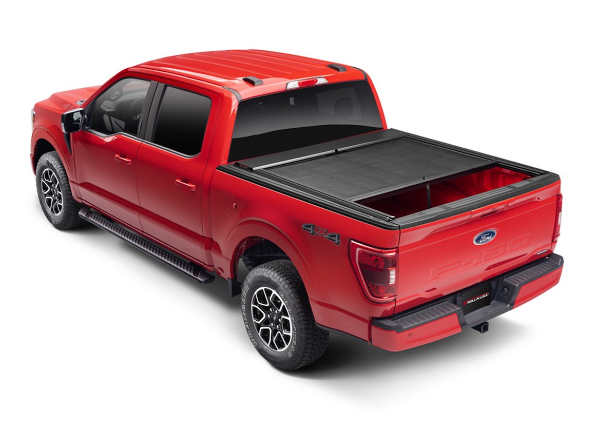 Roll-N-Lock Tonneau Cover, M-Series XT, Black, Vinyl Over Aluminum - 223M-XT