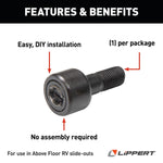 Lippert Slide Out Bearing, 3/8 - 24 Thread Size x 1-3/8 Length - 118353