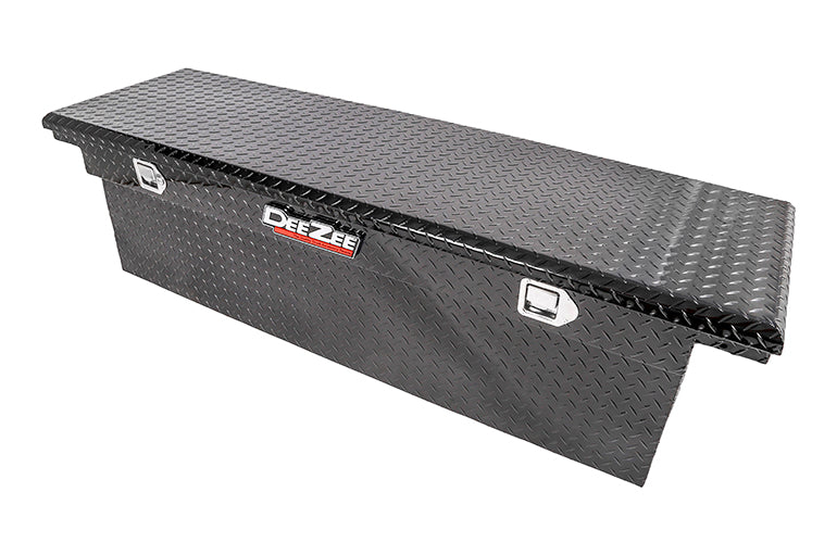 Dee Zee Tool Box, Red Label, Black Gloss Powder Coated Aluminum, 20 in Length x 69-3/4 in Width x 19-1/4 in Height - DZ8170DLB