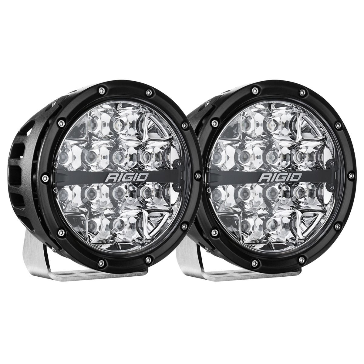 Rigid Industries Driving/Fog Light, 360 Series, LED Bulb, 6 in Round, Set Of 2 - 36412