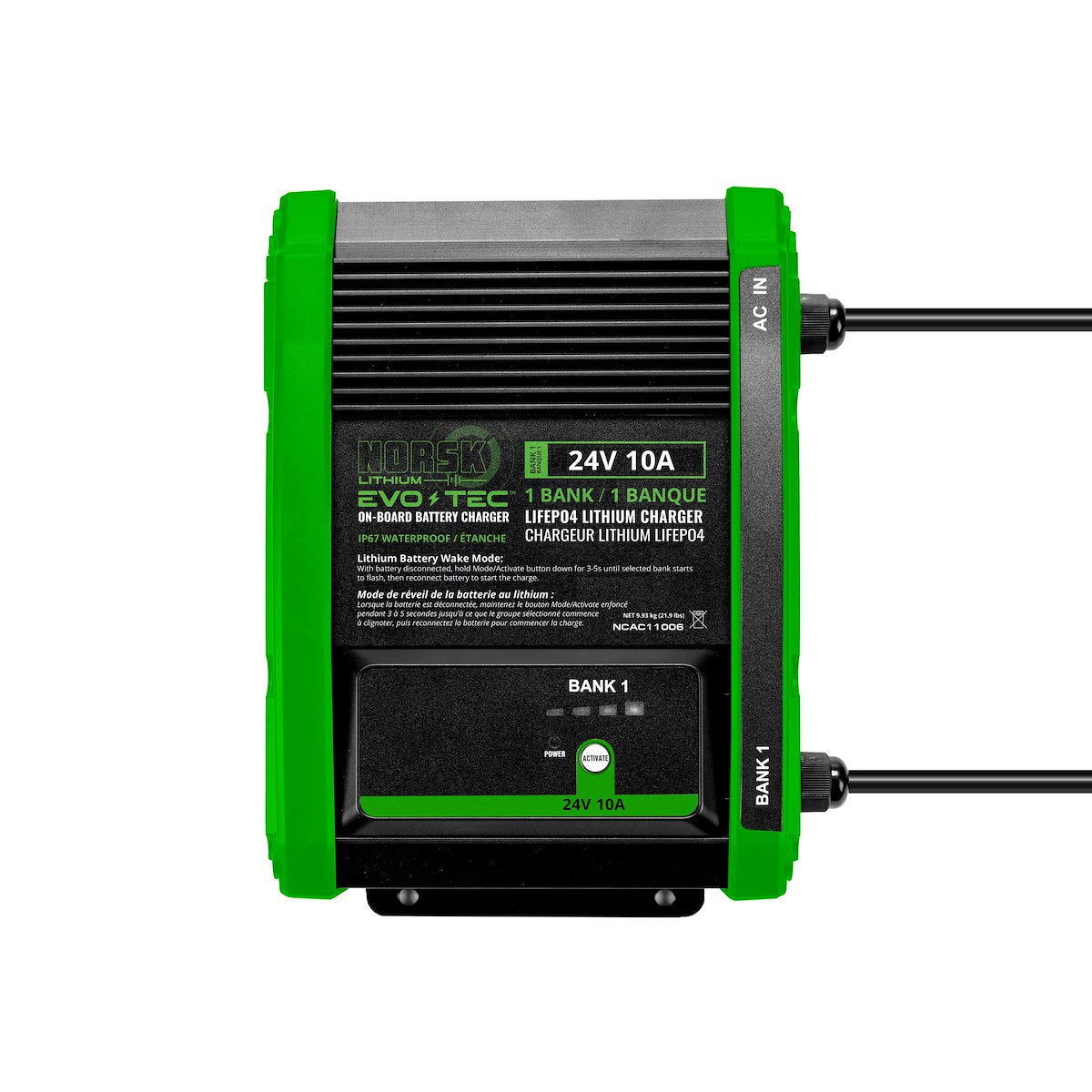 Norsk Battery Charger, For 24 V Batteries, 1-Bank Charger, 105 To 125 V AC Power Supply - NCAC11006