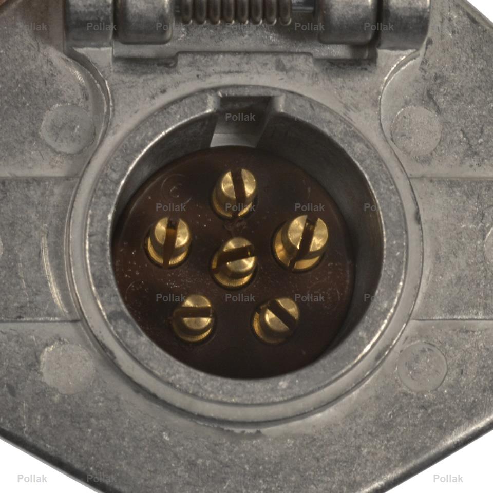 Pollak Trailer Wiring Connector, 6 Way Socket, Concealed Terminals - 11-609