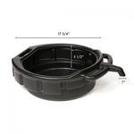 WirthCo Drain Pan, 4 gal Capacity, 17-3/4 in Top Inside Diameter x 1 in Spout Outside Diameter, 5-1/2 in Overall Height - 32953