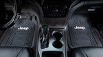 Plasticolor Floor Mat, Black, White Jeep Logo With Sculpted Channels, 4 Piece - 001668R01