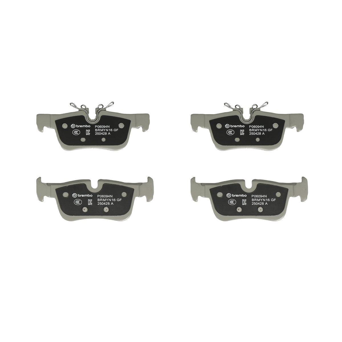 Brembo Brake Pad, FMSI Number D1762-8993, Ceramic, Set Of 4 - P06094N
