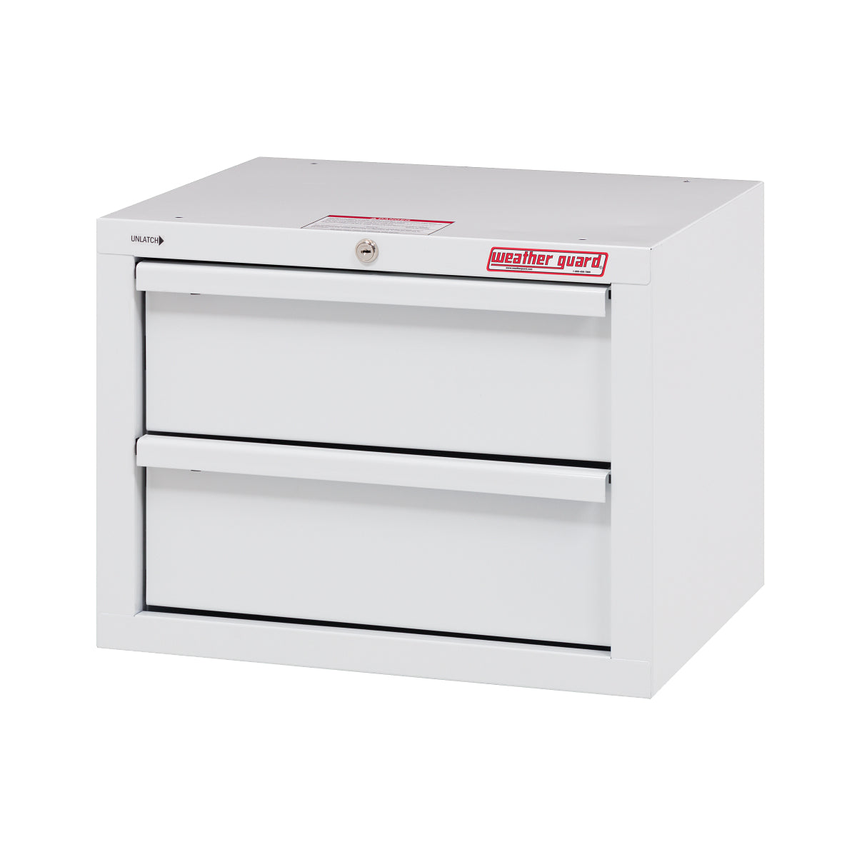 Weather Guard Van Storage System Cabinet, 21 in Width x 17 in Height x 16 in Depth, 2 Drawers, White ARMOR TUF  Powder Coated Steel - 902-3-01