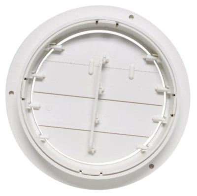 Valterra Heating/Cooling Register, 5 in Diameter, 7/8 in Collar, 360 degree Rotating/Dampered Vane Air Return - A10-3358VP
