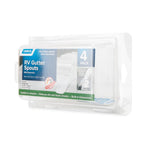 Camco Drip Rail Gutter Spout, White, Set of 4 - 42134