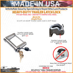 InfiniteRule Trailer Hitch Lock, Fits DEMCO EZ Latch 2 in Ball Coupler, Stainless Steel, With 2 Keys/1 Dust Cover - 61121-S