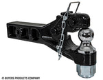 Buyers Products Pintle Hook, 2-1/2 in Receiver Mount, 10 Ton Combination Hitch, 20000 lb Towing Capacity - RM102000