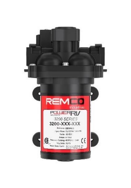 Remco Fresh Water Pump, PowerRV 3200 Series, 3.2 gal Per Minute, 45 PSI - 90-3214-1C4-82LSB