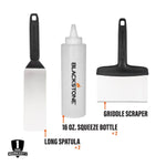 Blackstone Griddle Accessory Kit, With Two 14 oz Squeeze Bottles/Two Long Spatulas/Scraper - 5230