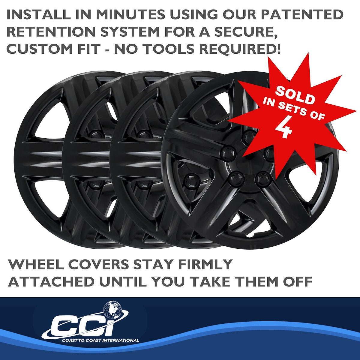 Coast2Coast Universal Wheel Covers IWC43116BLK product image 4