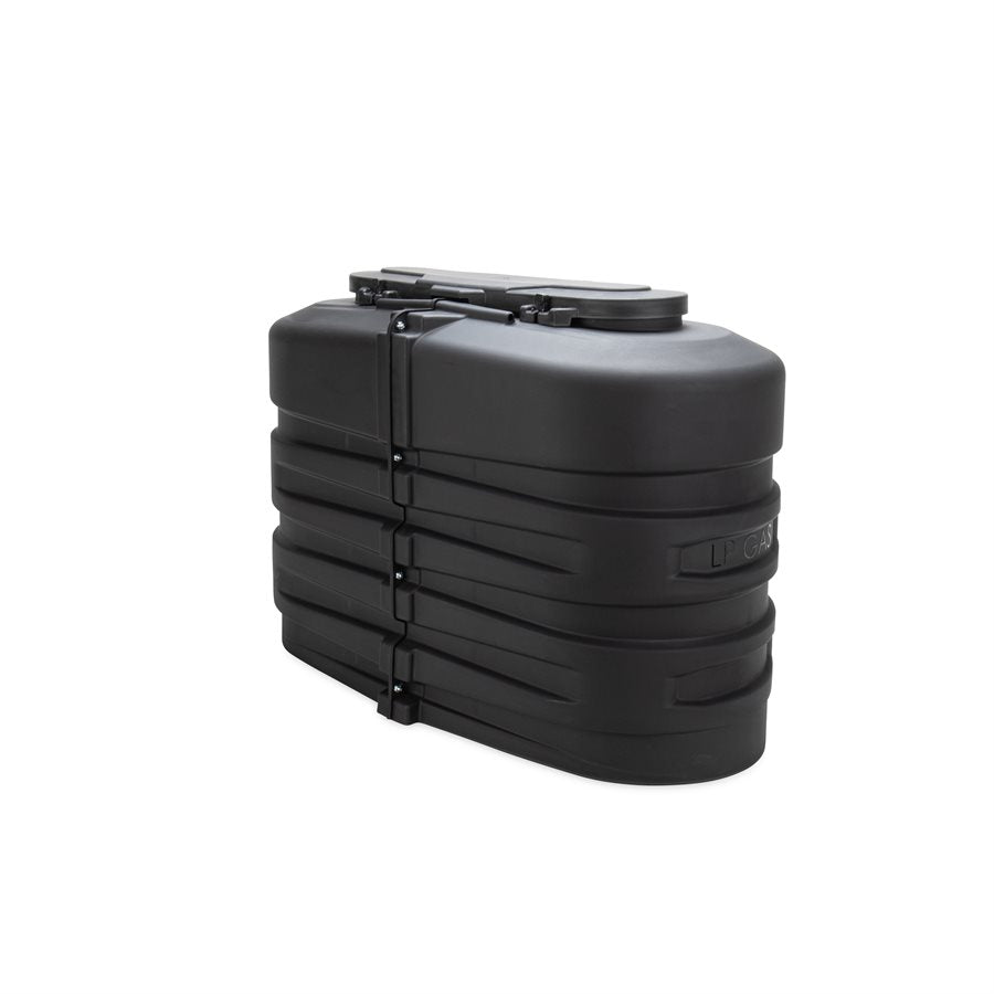 Camco Propane Tank Cover, For Dual 30 lb Tanks While Mounted, Black, 29-1/2 in Width x 26-1/4 in Height x 15-1/2 in Depth - 50512