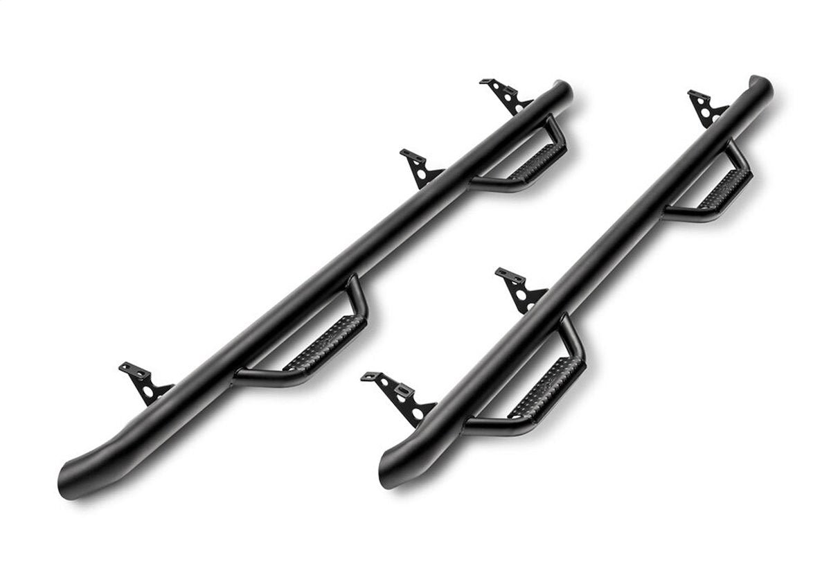 N-Fab Nerf Bar, 2 in Round Bent, Black Matte Textured Powder Coated Steel - T1678CC-TX