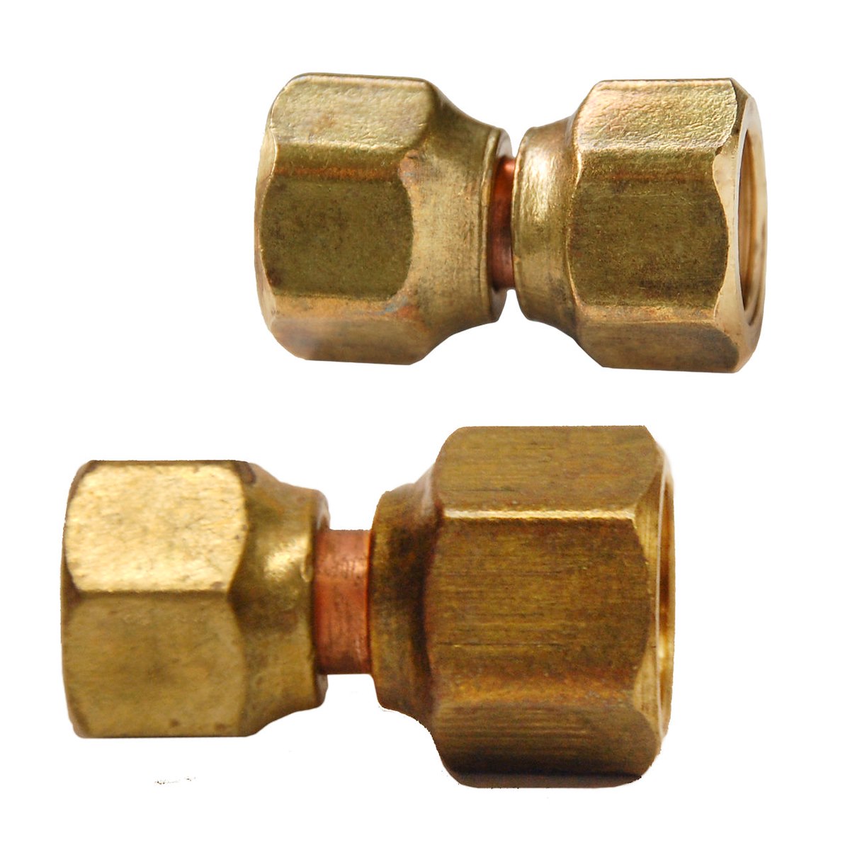 Marshall Excelsior Propane Adapter Fitting, 3/8 in Female x 3/8 in Female, Brass - ME-US4-6
