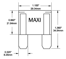 Blue Sea Fuse, 50 amp/32 V DC - 5140-BSS