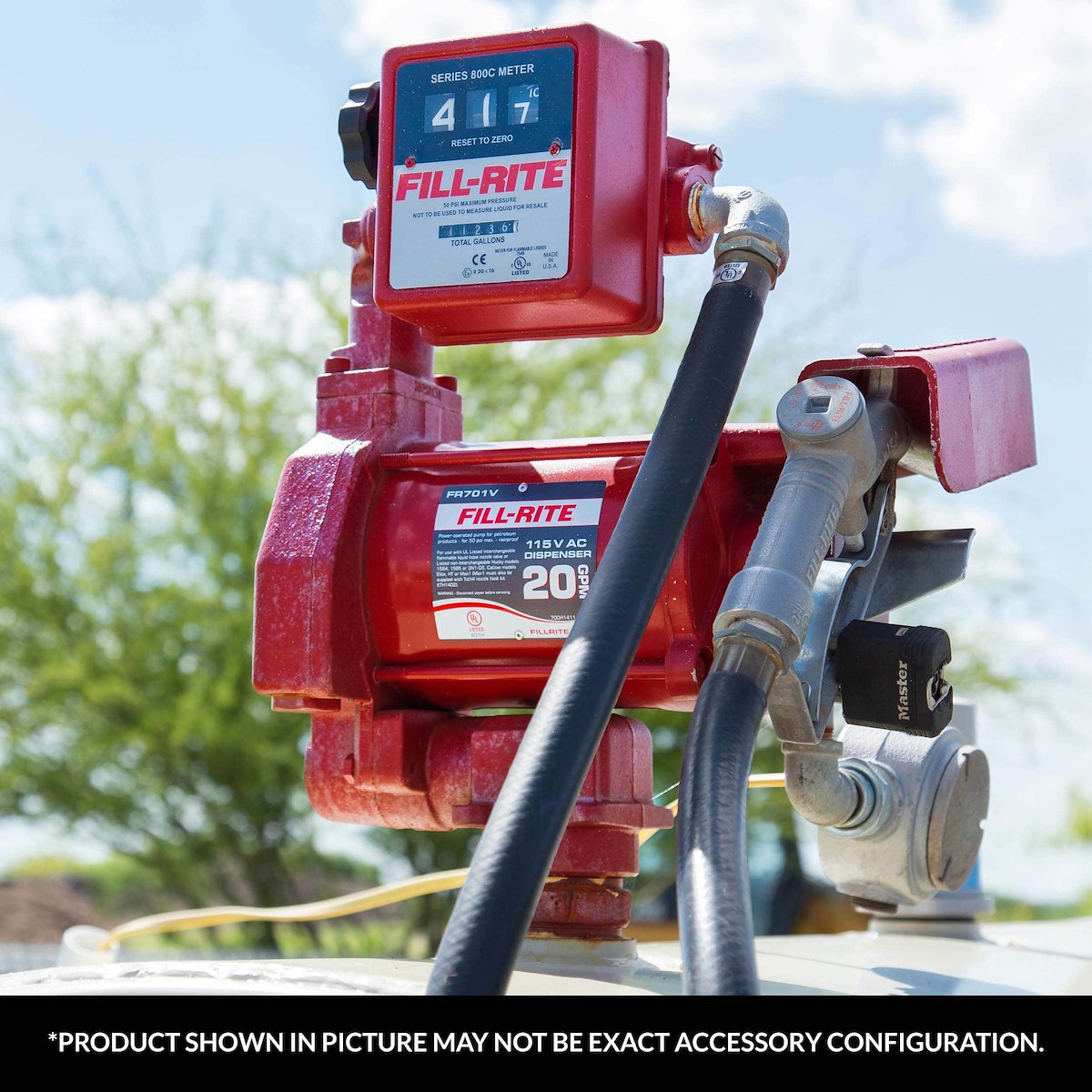 Fill-Rite Flow Meter, Use With Gasoline/Diesel/E15/Kerosene/B20 And Mineral Spirits, 5 To 20 GPM Flow, 3/4 in NPT Inlet And 3/4 in NPT Outlet - 807C