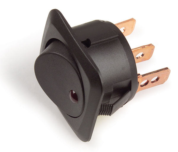 Grote Industries Multi Purpose Switch, 12 V, 25 amp, Black With Red LED Light - 82-2130