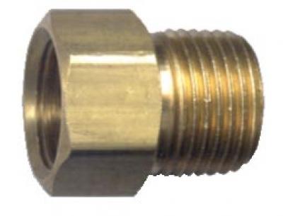 JR Products Propane Adapter Fitting, 1/4 in Inverted Flare x 1/4 in Male Pipe Thread (MPT), Brass - 07-30035