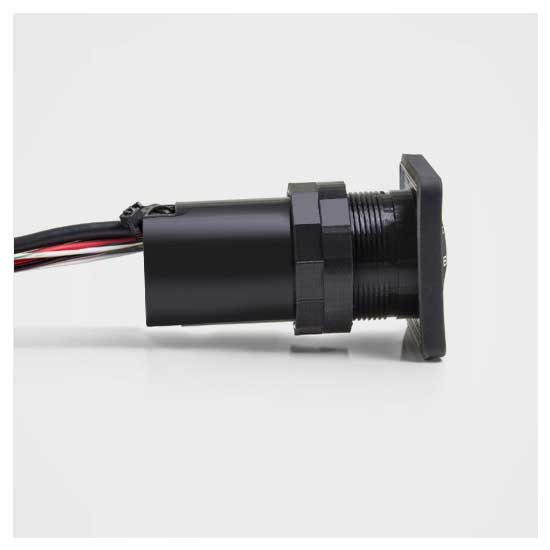 Lenco Boat Trim Tab Control, Low Profile LED Indicator Tactile Key Pad Switch, 2-3/4 in Width x 2-3/4 in Height, 2-1/16 in Cut-Out Hole - 15270-001