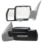 K-Source Exterior Towing Mirror, 4-5/8 in x 6 in, Extends 4-5/8 in, Black, Set of 2 - 81810