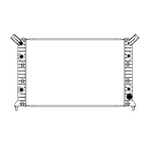 CSF Radiator, Core Dimensions 22-3/4 in Width x 34 in Length x 7/8 in Depth, Aluminum - 3798