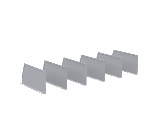 Holman Van Storage System Shelf Bin Divider, Steel, Set Of 6 - 40030