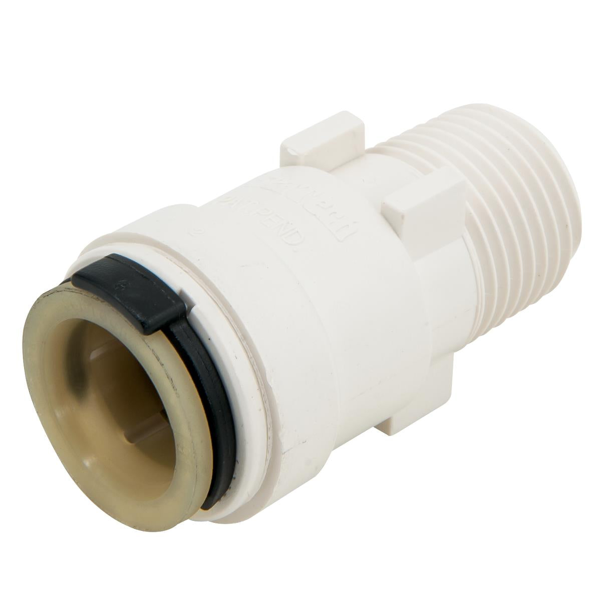 AquaLock Fresh Water Fitting, 1/2 in Female Quick Connect Copper Tube End x 1/2 in Male NPT, Off-White - 891028808