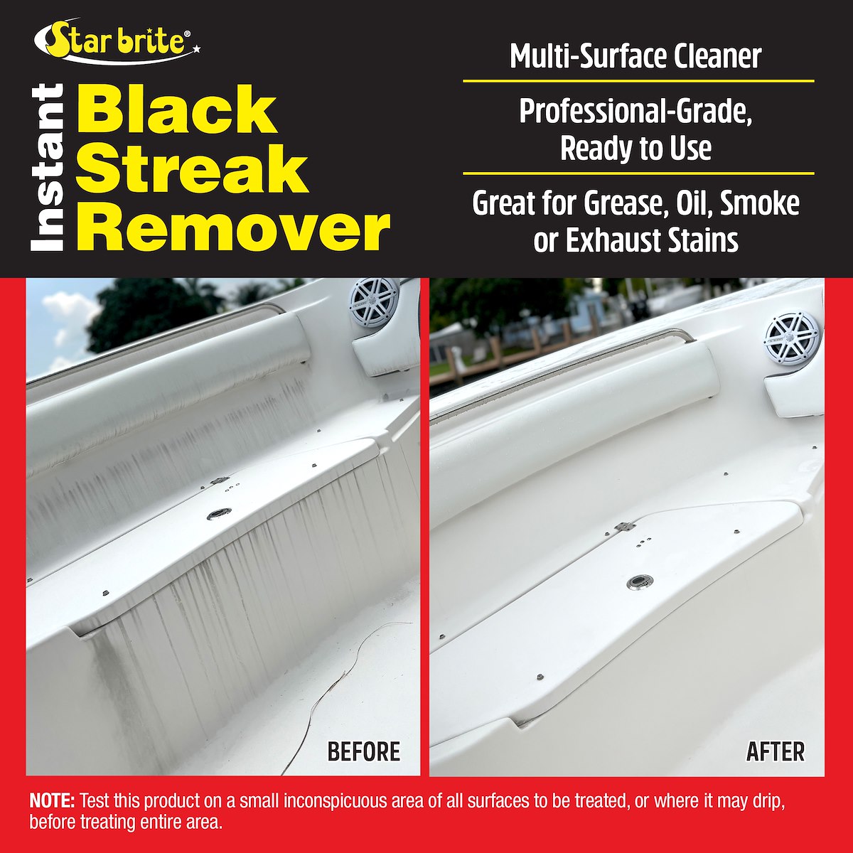 Star Brite Black Streak Remover, Use To Black Streaks Caused By Water Run Off, 1 gal - 071600NC
