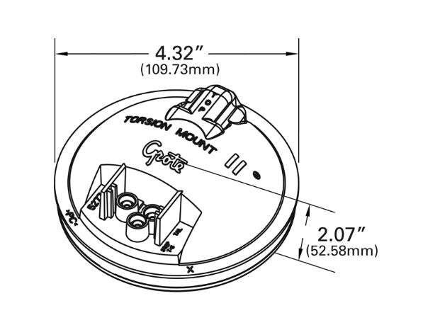 Grote Industries Backup Light, White Round Housing, Incandescent Bulb - 62271