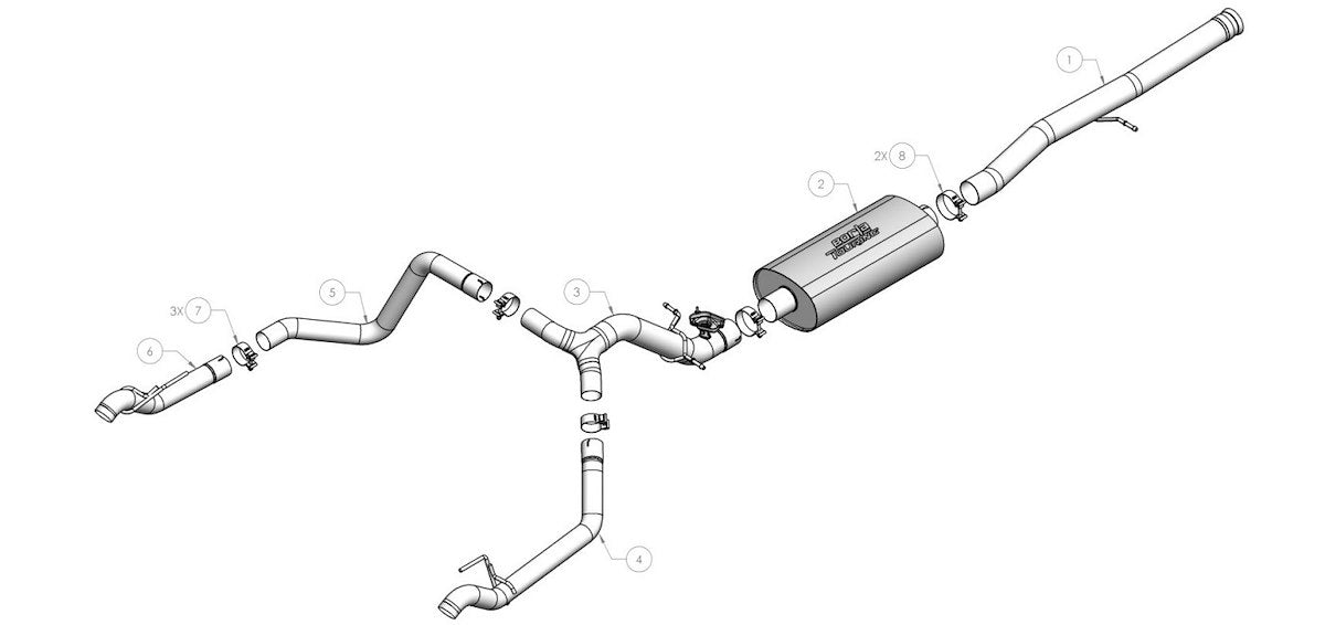 Borla Exhaust System Kit 141004 product image 2