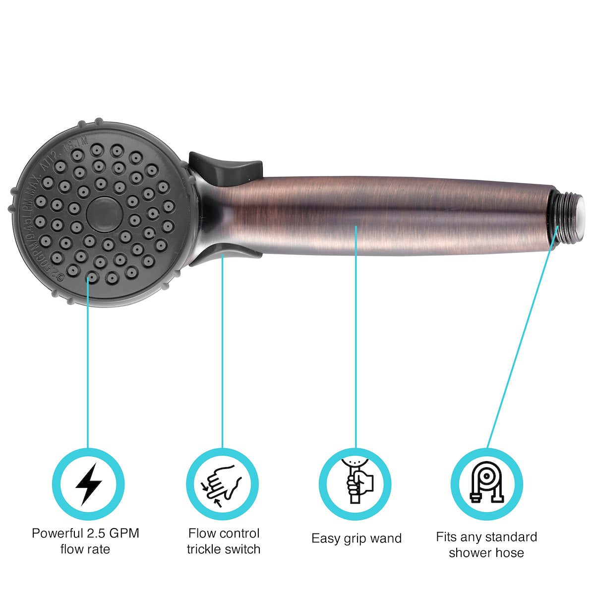 Dura Faucet Shower Head - DF-SA400-ORB