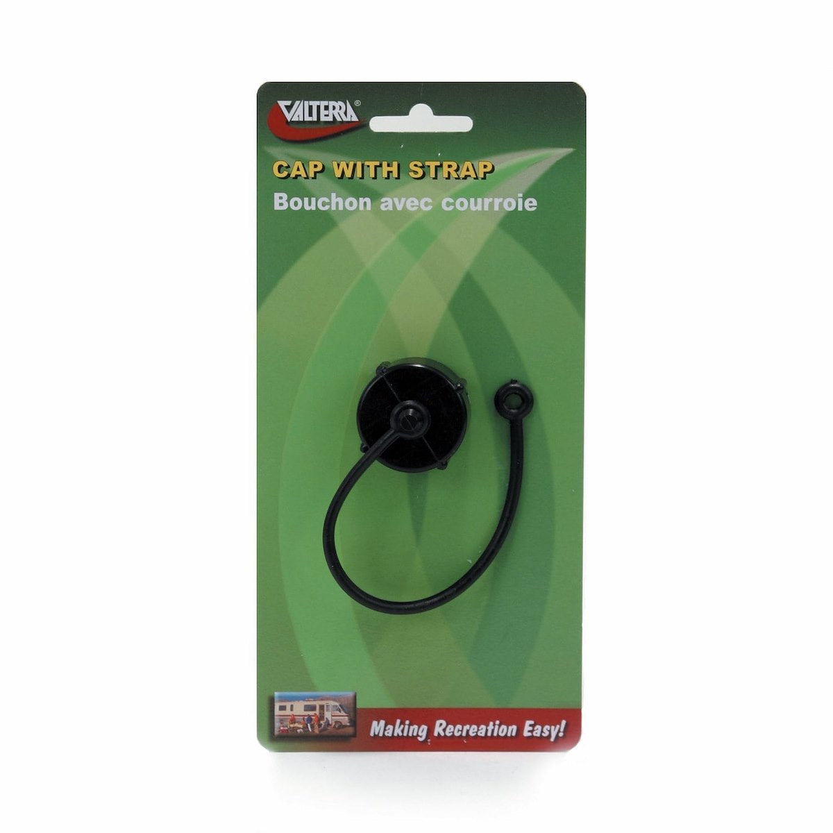 Valterra Sewer Cap, For Use With Sewer Caps With 3/4 in Gray Water Drain, Black - T1020-1DVP