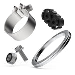 MagnaFlow Exhaust System Kit, Stainless Steel, 3 in Pipe Diameter, 5 in Black Stainless Steel Tips - 15363