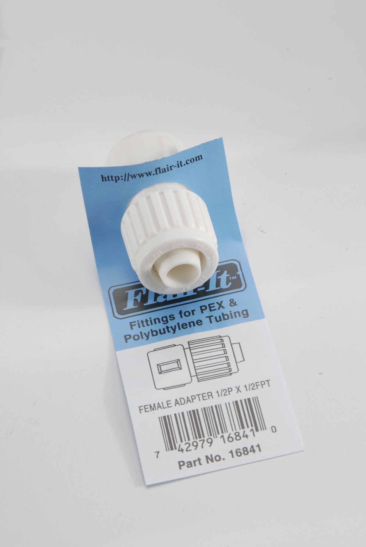 Elkhart Supply Fresh Water Fitting, 1/2 in PEX x 1/2 in Female Pipe Thread, White - 16841
