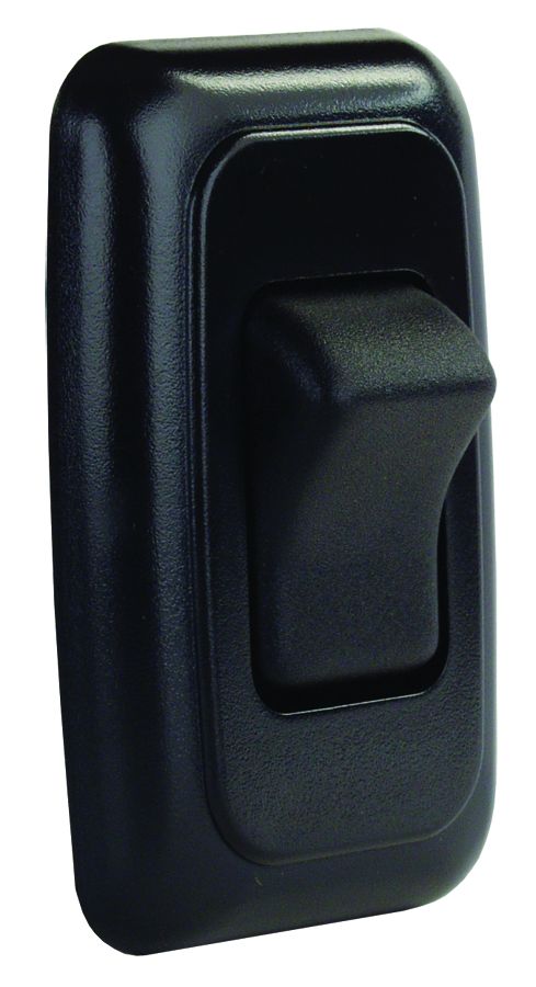 JR Products Multi Purpose Switch, 1.625 in x 1.250 in Cutout, Black - 12225