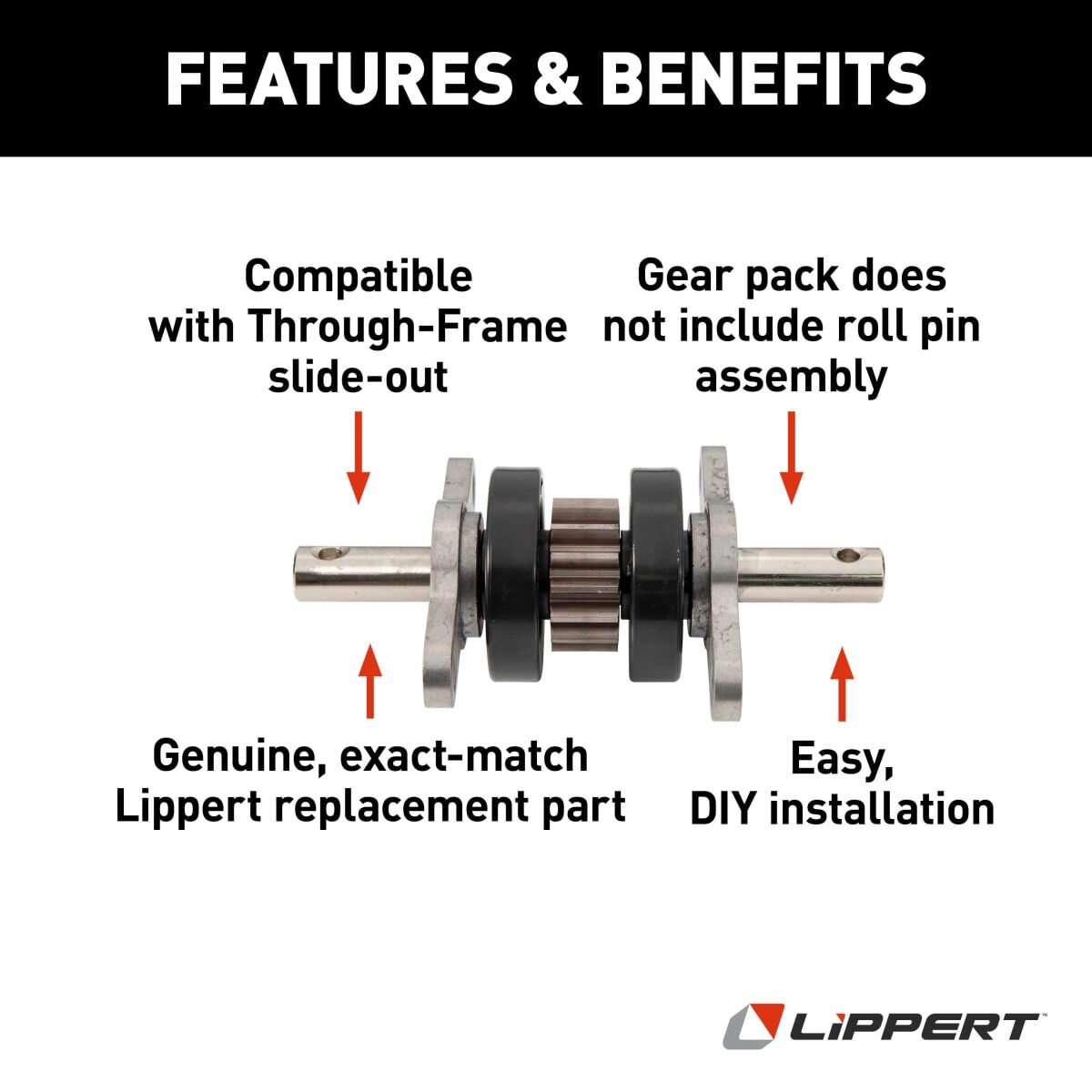 Lippert Slide Out Gear, 15 Teeth, 2 x 2 - 281331