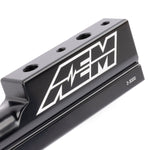 AEM Electronics Fuel Injector Rail, Black, Aluminum, 1/2 in bore Diameter - 25-100BK