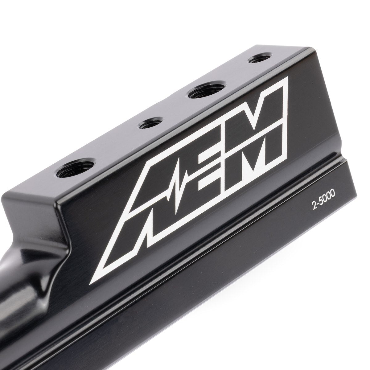 AEM Electronics Fuel Injector Rail, Black, Aluminum, 1/2 in bore Diameter - 25-100BK