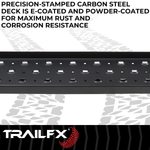 TrailFX Running Board, Black, Steel, 300 lb Capacity - RBW11B