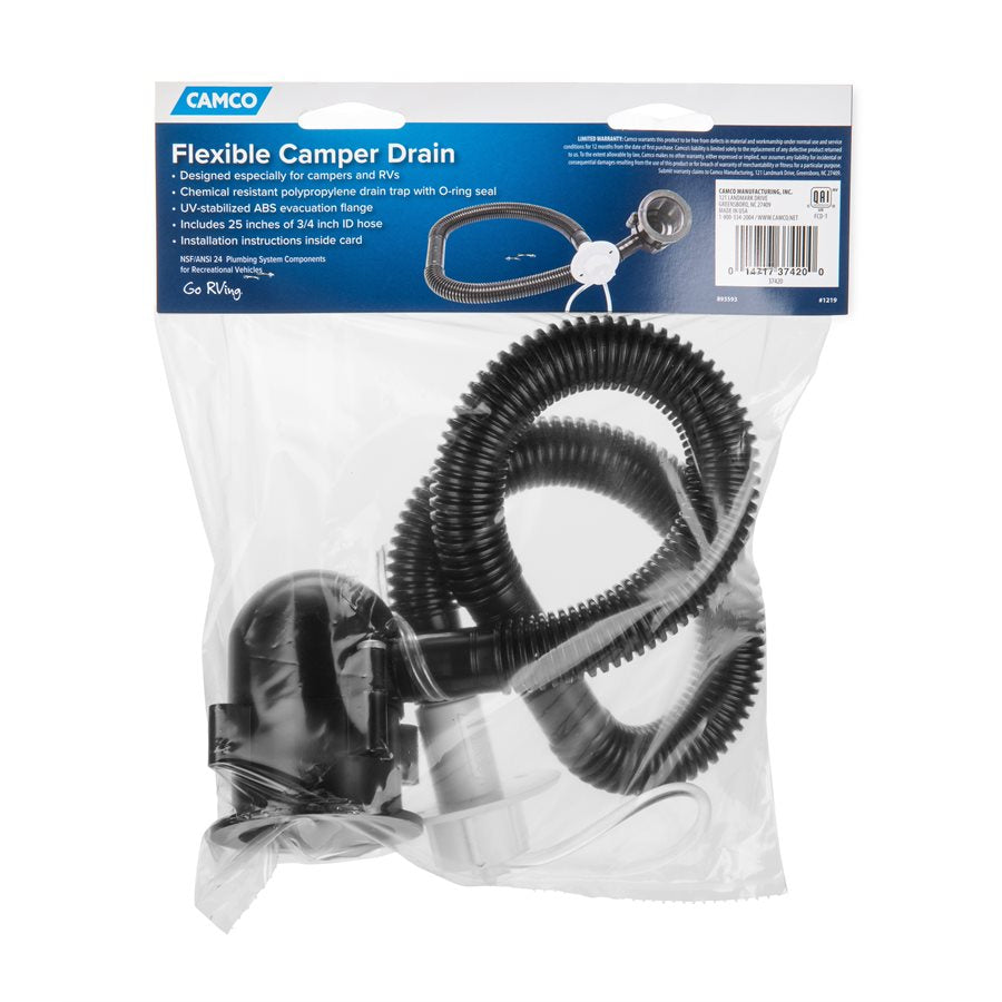 Camco Waste Water Drain, With 25 in Length 3/4 in Hose - 37420