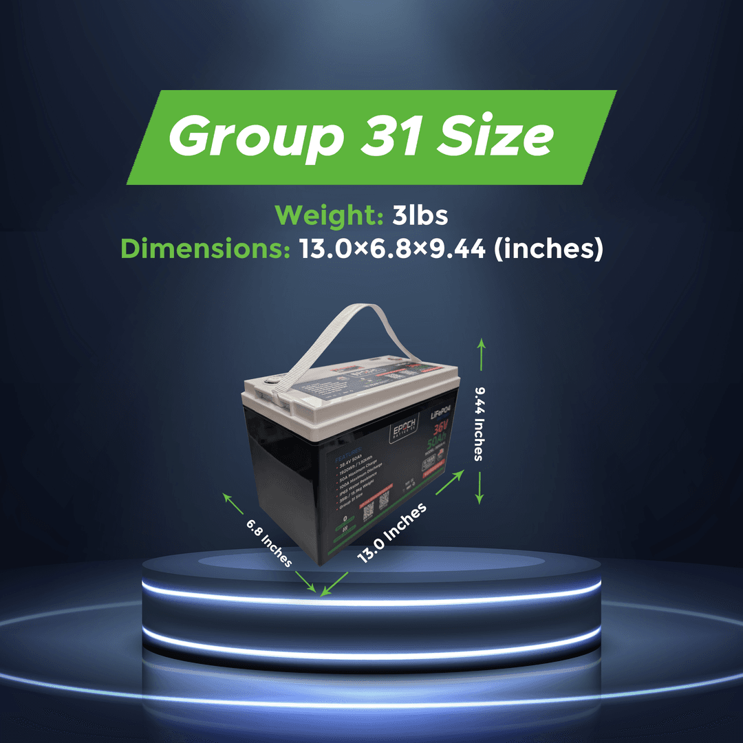 Epoch Battery, Essential Series, Group 31, 36 V - 3650A-H