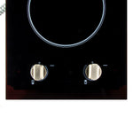 Magic Chef Stove, Black, 12 in Width x 2 in Height x 21-1/2 in Depth, 2 Burner - MCSCTE12BG2